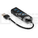 Хаб USB (концентратор) 4-в-1 ExeGate DUB-4TP (кабель-адаптер USB3.0 --> 4xUSB3.0, Plug&Play, черный), фото6