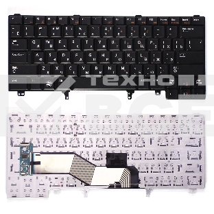 Клавиатура для ноутбука Dell Latitude E6320 E6420 E5420 черная без указателя