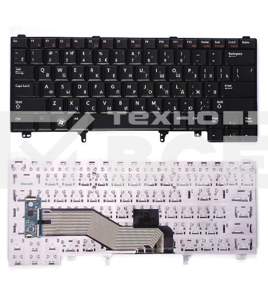 Клавиатура для ноутбука Dell Latitude E6320 E6420 E5420 черная без указателя