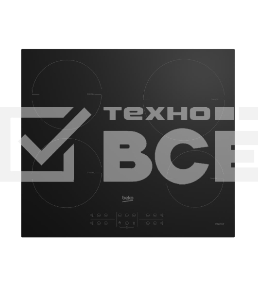 Встраиваемая индукционная варочная поверхность Beko HII 64200 MT, Черный