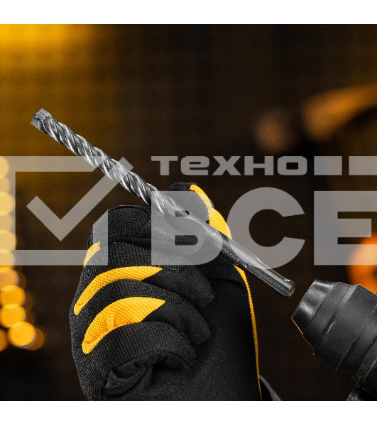 Бур по бетону Denzel цельная крестовая пластина, 10x165 мм, SDS PLUS