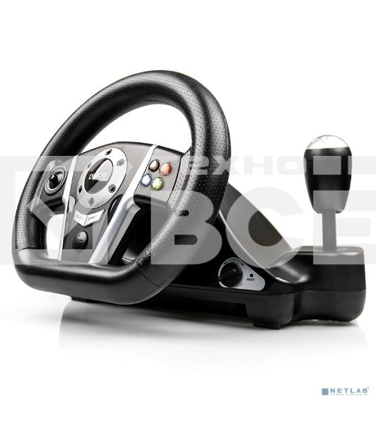 Игровой руль Dialog GW-135VR GranTourismo - эф.вибрации, 2 педали, рычаг ПП, PC USB
