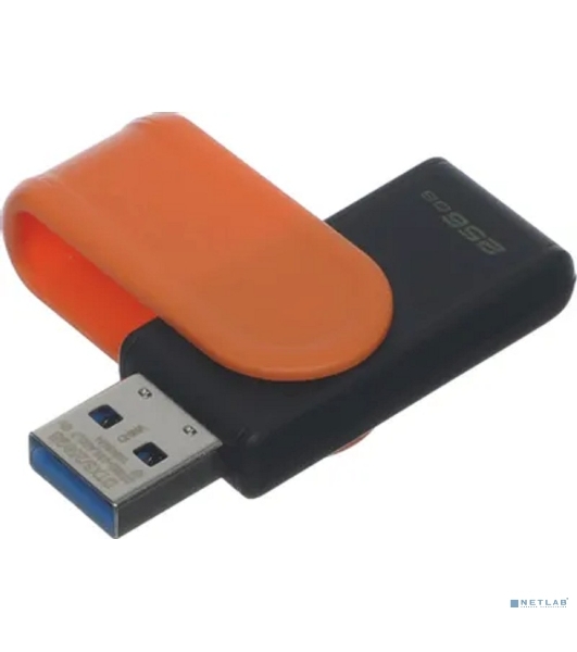 Флешка USB Kingston DataTraveler Exodia S (DTXS/256Gb), 256Gb, USB 3.2 Gen 1, R/W 70/25, оранжевый/черный