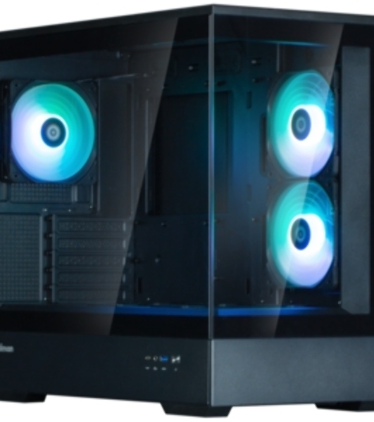 Компьютерный корпус ZALMAN P30 V2, MATX, черный, WINDOW, 2x3.5', 3x2.5', 1xUSB TYPE-C, 1xUSB 3.0, SIDE 2x120мм ARGb, REAR 1x120мм ARGb, VGA support