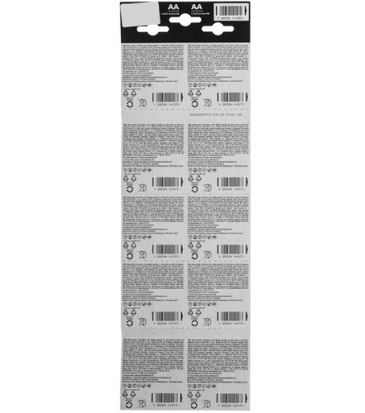 Батарейка AA/ Батарейка Duracell SIMPLY LR6 AA BL20 (2*10) Alkaline 1.5V отрывные (20/200/16000) (20 шт.)