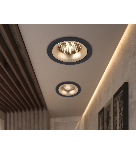 Светильник встраиваемый Ambrella light TN102725 BK/GD черный/золото GU5.3 92*92*23