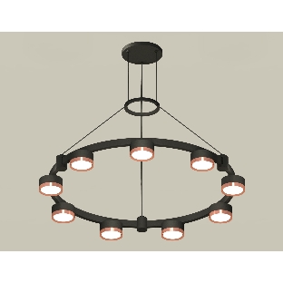 Светильник Ambrella light XR92051803/9 SBK/PPG черный песок/золото розовое полированное GX53 (A9205, C9242, N8126)
