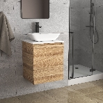 Тумба Bau Dream Blackwood 50 с дверцей, раковина BAU Spectrum mini 47х24 смеситель для раковины высокий Hotel Black, черный, фото10