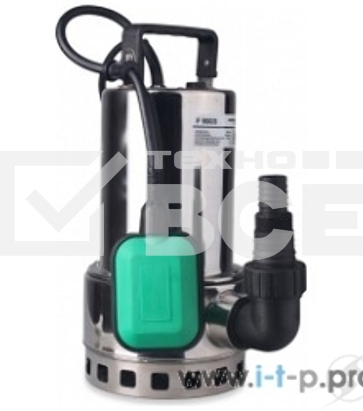 Насос PATRIOT F 900/S дренажный грязн.вода корпус нерж.сталь 900Вт 15000л/ч глуб.5м напор9м