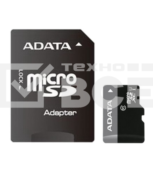Флеш карта microSDHC 32GB ADATAUHS-1 CL10 (AUSDH32GUICL10-RA1) + SD adaptor