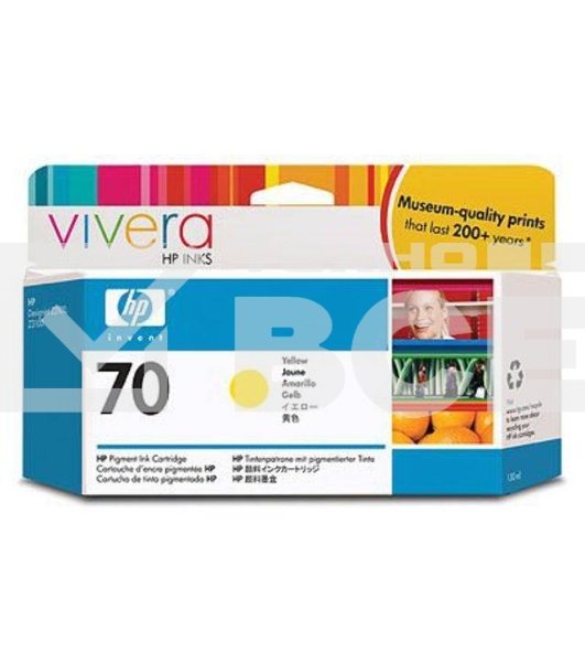 Картридж струйный HP №70 C9454A желтый для HP DJ Z2100/Z3100 (130мл)