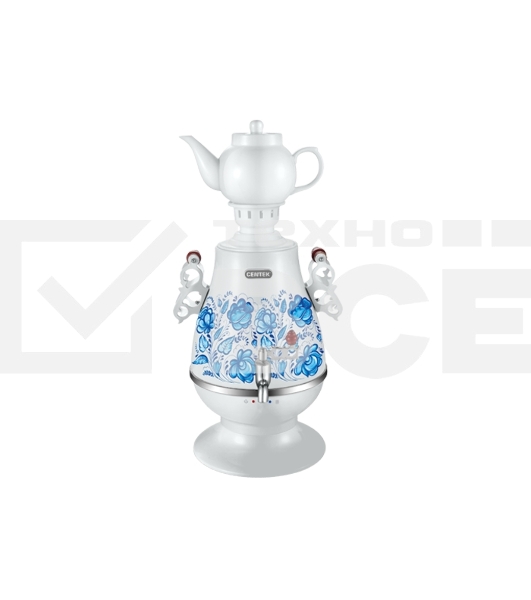 Самовар Centek CT-0091 A (белый+рисунок) 4.0л, 2300Вт, поддерж.t + LED индикатор