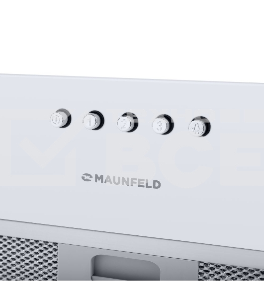 Вытяжка встраиваемая Maunfeld Crosby Power 60 белый управление: кнопочное (1 мотор)