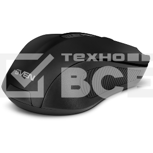 Мышь беспроводная SVEN RX-350W черный, 1400 dpi, радиоканал, USB, кнопки - 6