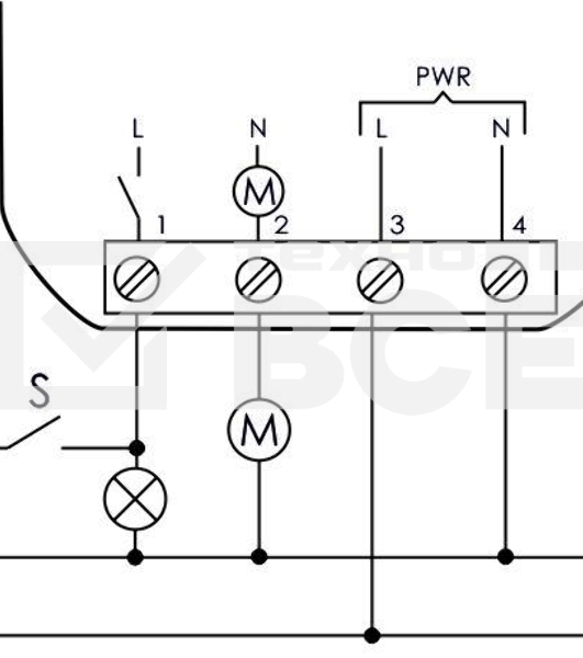 Реле времени PO-406 (задержка выкл. /управ. контактом 230В 8А 1НО IP20 монтаж в коробку d-60мм) F&F EA02.001.019