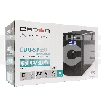 Источник бесперебойного питания CROWN Line Intractive CMU-SP650EURO LCD USB 650VA\390W, корпус металл, 1x12V/7AH, розетки 2*EURO+3*IEC, трансформатор AVR 140-290V, LCD-дисплей, съёмный кабель 1.2 м, порт RJ11/45, порт USB, защита: от перегрузки, от КЗ, от, фото3