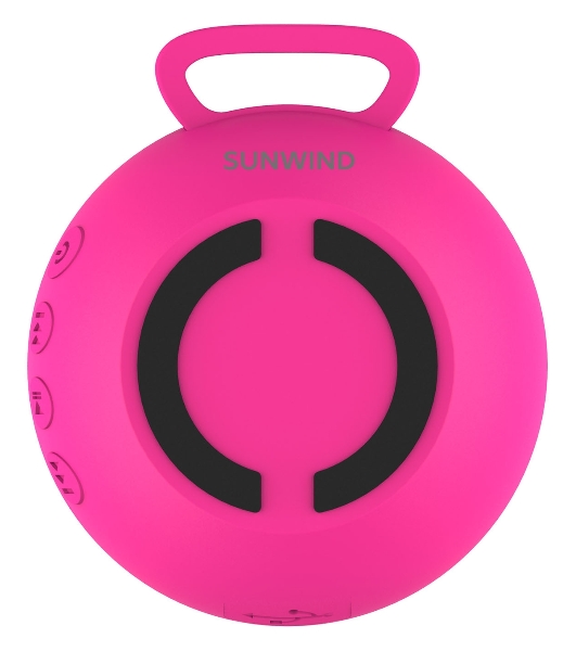 Колонка порт. SunWind SW-PS103 R розовый 3W 1.0 BT/3.5Jack 10м 400mAh