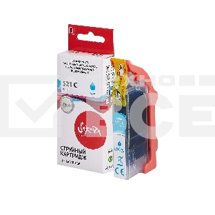 Картридж струйный Sakura 2934B004 (521 C) для Canon, голубой, 8,4 мл., 530 к.