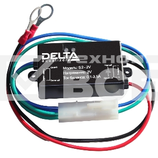 Battery equalizer S1-12V, nominal voltage of 9 to 12V, balancing current up to 3A.