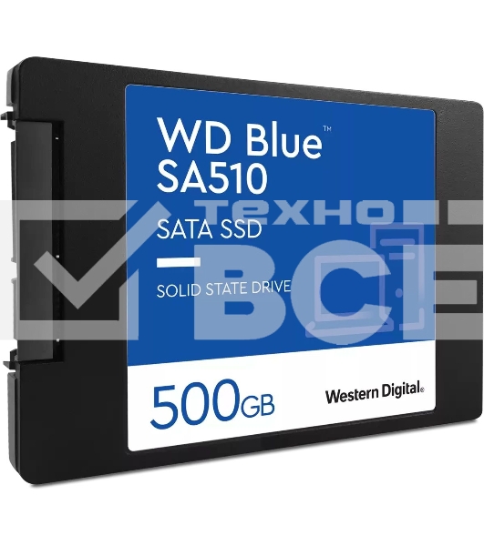Накопитель SSD WD Blue SA510 WDS500G3B0A, 500GB, SATA III, 2.5