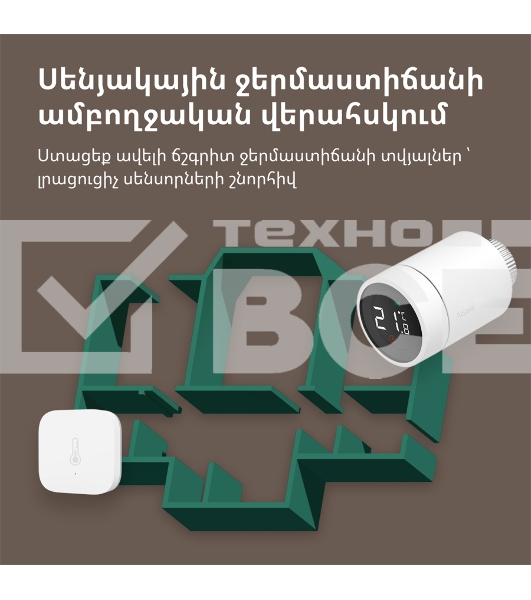 Термоголовка Aqara Smart Radiator Thermostat E1 (SRTS-A01) для радиат. резьбовой