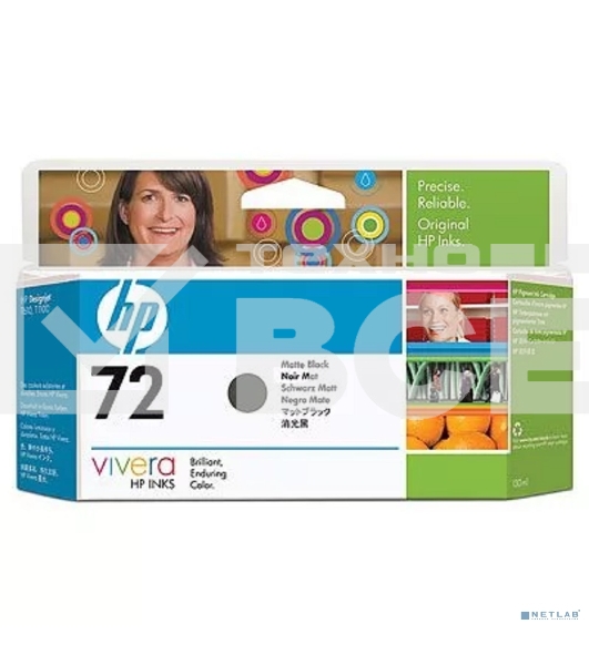 Картридж струйный HP №72 C9403A черный матовый для HP DJ T1100/T610 (130мл)
