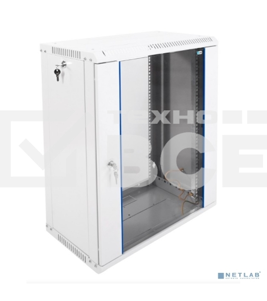 Шкаф телеком. настенный разборный 15U (600х350) дверь стекло (ШРН-Э-15.350) (1 коробка)