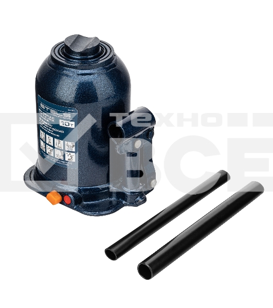 Домкрат гидравлический бутылочный телескопический, 10 т, подъем 180-430 мм Stels