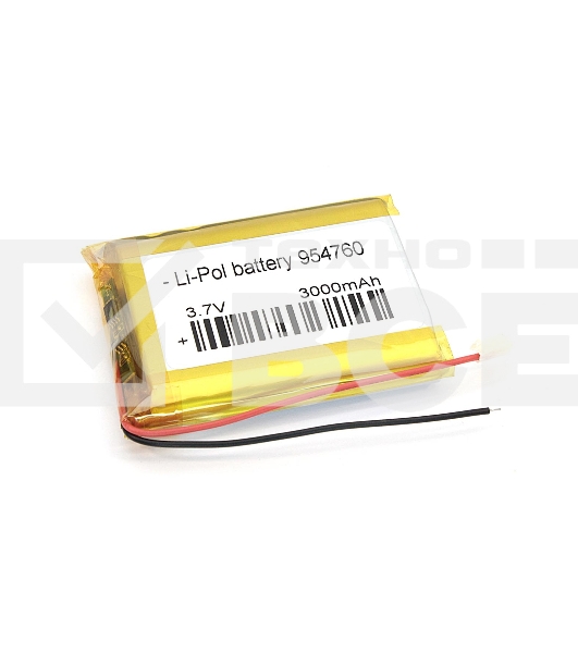 Аккумулятор Li-Pol (батарея) 9.5*47*60мм 2pin 3.7V/3000mAh