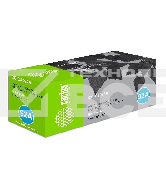 Картридж лазерный Cactus CS-C4092A черный для HP LaserJet 1100/ 3200/ 3220 (2500стр.)