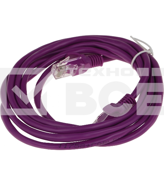 Патч-корд UTP Cablexpert кат.5e, 2м, литой, многожильный (фиолетовый)