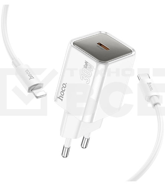 Сетевое зарядное устройство Hoco N47 Glorious 30W 3A (PD) белый PD30W