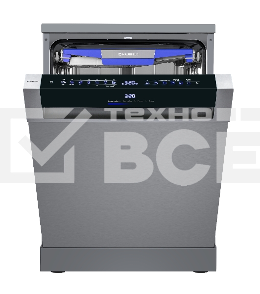 Посудомоечная машина Maunfeld MWF60331S Inverter, нержавеющая сталь, 59.8 см, 14 компл., 42 дБ, класс A+++