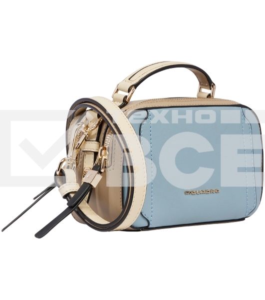 Сумка женская Piquadro Circle BD6655W92/AZBE2 голубой/бежевый натур.кожа