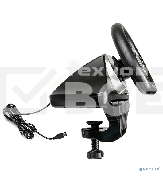 Игровой руль Dialog GW-135VR GranTourismo - эф.вибрации, 2 педали, рычаг ПП, PC USB