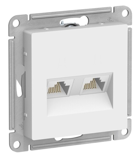 Механизм розетки компьютерной 2-м AtlasDesign RJ45 кат.5E беж.