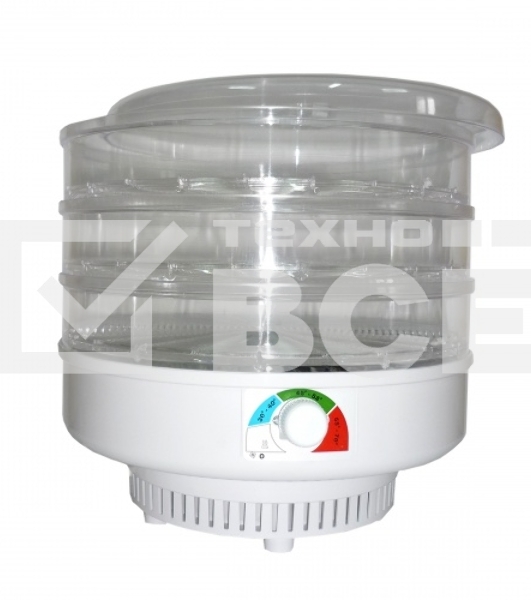 Сушилка для овощей Великие реки Ветерок-3, 3 поддона, в гофротаре, прозрачный