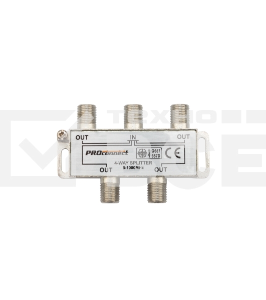 Делитель ТВ х 4 под F разъём 5-1000 МГц 05-6023 PROconnect
