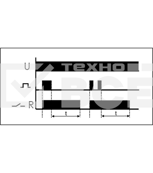 Реле времени PO-406 (задержка выкл. /управ. контактом 230В 8А 1НО IP20 монтаж в коробку d-60мм) F&F EA02.001.019