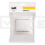 Выключатель Iek EVK20-K01-10-DM ВС10-2-0-КБ 2кл 10А КВАРТА (белый), фото3