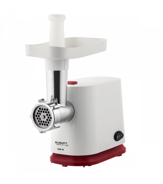 Мясорубка электрическая Scarlett SC-MG45M23 (белый) 1800 Вт, Белый с красным