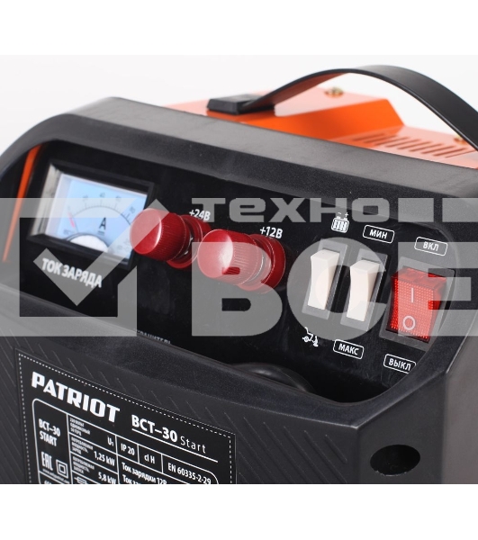 Устройство пуско-зарядное PATRIOT BCT-30 Start 220В±15% 1250Вт 12/24В з/п35.0/200А 40-430А/ч 8.3к