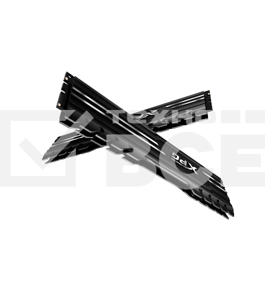 Оперативная память XPG Gammix D10, DDR4, 16GB (1x16GB), 3200MHz, CL16, с радиатором, черный