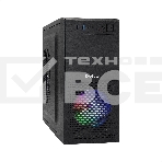 Компьютерный корпус Minitower ExeGate mEVO-7807-NPX500 (mATX, БП 500NPX 12см, 1*USB+1*USB3.0, черный 1x12см с RGB подсветкой), фото 1
