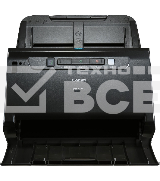 Сканер Canon DR-C240 (0651C003), протяжный, A4, CIS, 600x600 dpi, 45(30)ppm, ADF 60, Duplex Color, USB 2.0