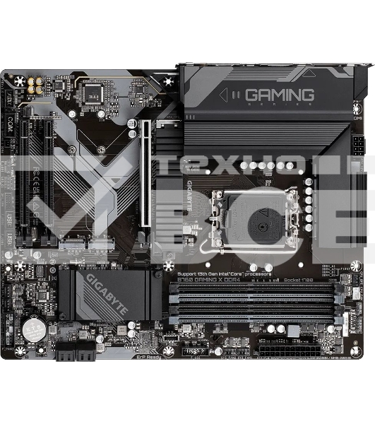 Материнская плата Gigabyte B760 GAMING X DDR4, LGA 1700, Intel B760, 4xDDR4, 4xSATA, 3xM.2, 1xPCIe 4.0 x16, 2xPCIe 3.0 x1, 1xHDMI, 1xDP, 1x 2.5Gb LAN, 1xUSB 3.2 Gen 2, 2xUSB-A 3.2 Gen 1, 5xUSB-A 2.0, 6x3.5 мм, 7.1, ATX