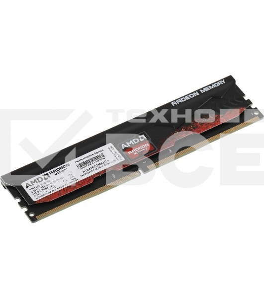 Оперативная память AMD Radeon R7, DDR4, 16GB, 2666MHz, CL16, с радиатором, черный