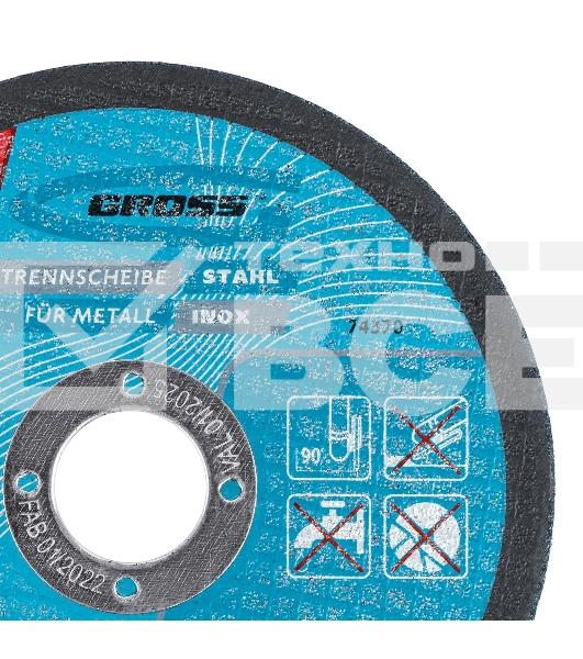 Круг отрезной по металлу Gross 74370 125 х 1,6 х 22,2 мм