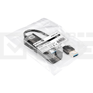 Хаб USB (концентратор) 4-в-1 ExeGate DUB-4TP (кабель-адаптер USB3.0 --> 4xUSB3.0, Plug&Play, черный)