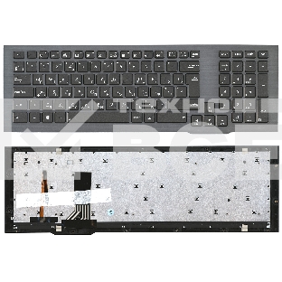 Клавиатура для ноутбука Asus G75V G75VW черная с рамкой и подсветкой